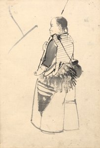 Danser i fiskerkostyme av attributed to Kono Bairei