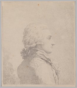Profilportrett av en mann av attributed to Louis Rolland Trinquesse