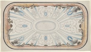 Design for et tak av attributed to Mauro Antonio Tesi