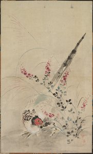Fasan og gress av attributed to Ogata Kōrin