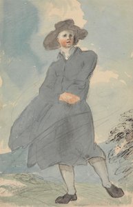 Mann i blå kappe av attributed to Thomas Barker