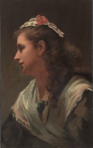 Hans første modell - frøken Russell av attributed to William Morris Hunt