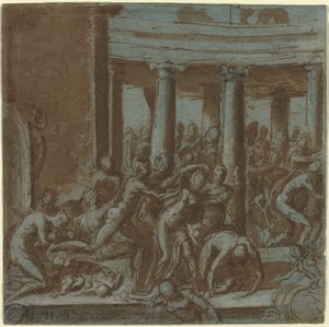Massacre of the Innocents [recto] av called Bertoia Jacopo Zanguidi