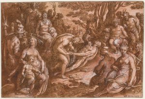 The Flaying of Marsyas, ca. 1570-1605. av called Johannes Stradanus Jan van der