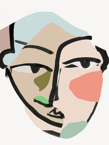 Moderne abstrakt portrett av cartissi