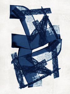 Moderne indigo-penselstrøk av cartissi
