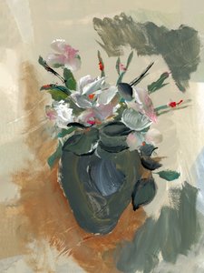 Malerisk blomsterstilleben av cartissi