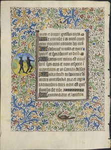 Blad fra en timebok: To djevler (verso) av circle of Coëtivy Master