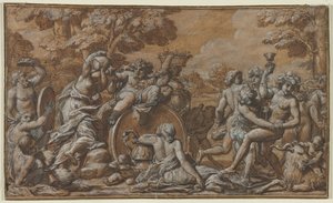 bachchanal av circle of Pietro da Cortona