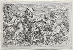 Elveguder av copy after Salvator Rosa