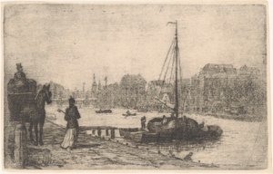Elv i en by av de Groot (prentmaker)