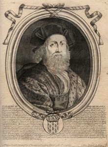 Dynasty of the Merovingians: Portrait of Childeric III (714-755) King of the Franks - CHILDERIC III (d. 754) King of the Franks, 741-751, and last of the Merovingians - engraving from 