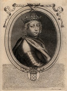 Portrett av Charles IV the Bel (1294 - 1328), konge av Frankrike - Charles IV the Fair (1294-1328) Konge av Frankrike - gravering fra 