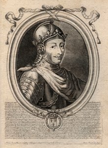 Portrait of Charles VIII (1470-1498) French King of the Valois Dynasty - Charles VIII (1470-98) King of France - engraving from 