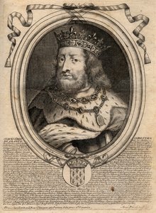 Portrett av Clovis I (v. 466 - 511), Frankenes konge - Portrett av Clovis I (466-511), Frankenes konge - gravering fra 