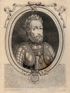 Portrait of Henry II (1519 - 1559) King of France - Henry II (1519-59), King of France - engraving from 