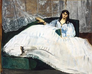 Kvinne med vifte av Édouard Manet