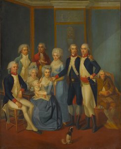 Portrett av en militærfamilie, ca. 1789-90. av early 19th century painter.