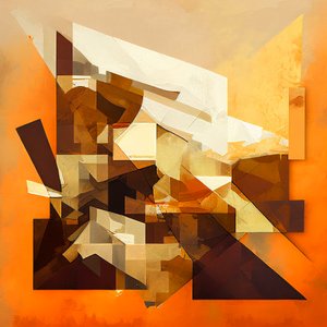 Abstrakt maleri kunst terrakotta, veggkunst | Lerretstrykk