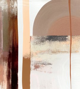 Grå og brune farger, abstrakt maleri, veggkunst | Lerretstrykk