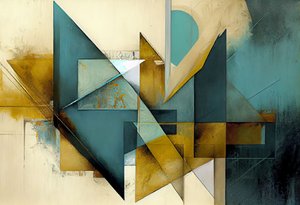 Midt på århundret Moderne lerret, abstrakte kunstformer, utskrivbar veggkunst
