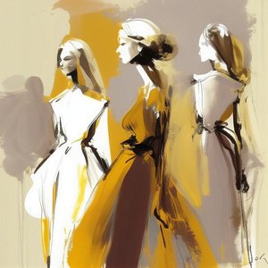 Minimalistisk maleri abstrakt ekspresjonisme, kvinnemaleri, veggkunsttrykk