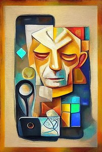 Picasso-inspirert kunst, abstrakt surrealistisk maleri, veggkunsttrykk på forespørsel