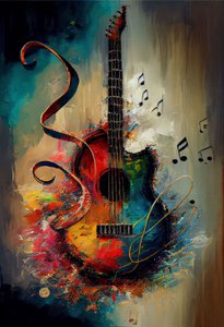 Symfoni i farger: Abstrakt kunst inspirert av musikk av F. Abderrahim