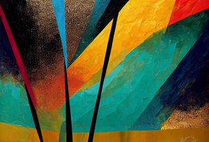 Vibrant Autumn: Abstrakt utskrivbar kunst, veggkunst | Lerretstrykk