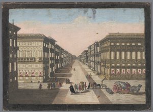 Utsikt over Strada Nuova te Genua Utsikt over Strada Nuova