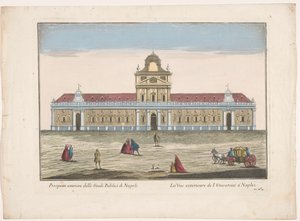 Utsikt over universitetet i Napoli Prospetto esteriore degli Studi Publici di Napoli (tittel på objekt)