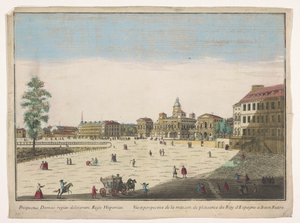 Se på Buen Retiro-palasset i Madrid Vüe ​​​​et perspective de la maison de plaisance du roy d