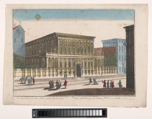 Utsikt over Palazzo Doria-Tursi te Genua Utsikt over Palazzo del Duca d'Oria i Strada Nuova (tittel på objekt)