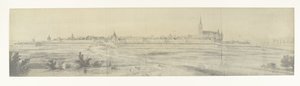 Utsikt over Elburg, 1672 Fotografier av tegninger av den franske invasjonen av Nederland i 1672 av Adam Frans van der Meulen holdt i Manufacture des Gobelins (serietittel)
