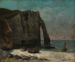 Klippen ved Étretat av imitator of Gustave Courbet