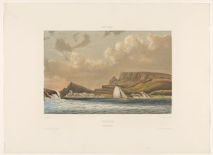 Caracasbaai Curacao. Caraccas Baai (tittel på objekt) av jonkheer Jacob Eduard van Heemskerck