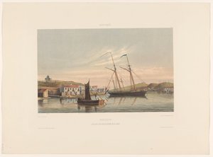 Willemstad havn Curacao. Køy til krigsskip i havnen (tittel på objekt)