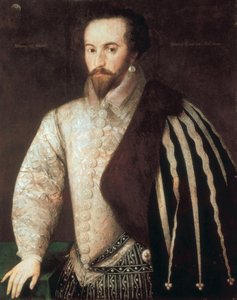 Portrett av Sir Walter Raleigh (1554 - 1618). Maleri tilskrevet Federico Zuccaro (eller Zuccari) (1549 - 1609). 1588. London, National Portrait Gallery. av or Zuccaro Federico Zuccari
