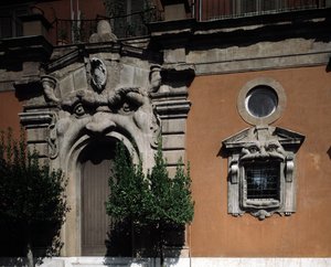 Utsikt over palasset Zuccari av or Zuccaro Federico Zuccari