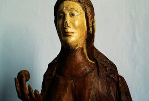 Kvinnefigur, trestatue av Unbekannt Unbekannt