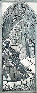 Noen som dro herfra? ord fra Louis IX dit Saint Louis (1214-1270) som gjorde rettferdighet ved foten av en eik for å oppmuntre befolkningen til å fortelle sine klager. Illustrasjon av Job (Jacques Marie Gaston Onfray og Breville) (Jacques-Marie) (1858-1931 av pseudonym for Onfray de Breville Jacques Job