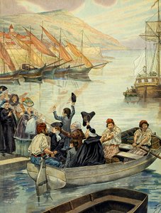 Dro fra Ajaccio på Korsika 15. desember 1778; Charles Bonaparte (1746-1785) seilte til Marseille sammen med sønnene Joseph Bonaparte (1768-1844) og Napoleon I Bonaparte (1769-1821) og svogeren Joseph Fesch (1763-1839) for å dra til Versailles. Il av pseudonym for Onfray de Breville Jacques Job