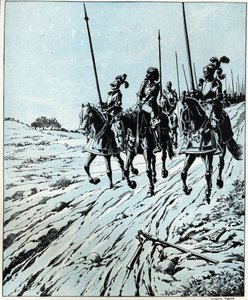 Alt er tapt, til ære for Francois I (1494 - 1547) til hans mor etter nederlaget i slaget ved Pavia i 1525 mot Karl V (eller Karl V 1500-1558). Illustrasjon av Job (Jacques Marie Gaston Onfray og Breville) (Jacques-Marie) (1858-193 av pseudonym for Onfray de Breville Jacques Job
