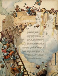 Historien til Frankrike i middelalderen (middelalderen): Jeanne Laisne dit Jeanne Hachette (gjorde 1454) forsvarte byen Beauvais med andre kvinner som kastet kokende olje fra toppen av tårnene under beleiringen av byen i 1472 av kong Charles Le Temerai av pseudonym for Onfray de Breville Jacques Job