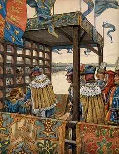 Frankrikes historie i middelalderen (middelalderen): møte mellom kongen av Frankrike Ludvig XI kjent som den forstandige (1423-1483) og Edvard IV av England (1442-1483) på Picquigny for signering av en syv-års treve den 29. august