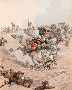 Jacques Marie Gaston Onfroy de Breville dit JOB (1858-1931) - Ansvar for slagskipene i slaget ved Reichshoffen (eller Fréeschwiller Woerth) i 1870, privat samling av pseudonym for Onfray de Breville Jacques Job