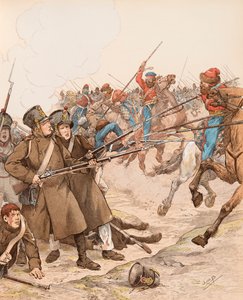 Jacques Marie Gaston Onfroy de Breville dit JOB (1858-1931) - Fransk militær under Napoleon-kampanjene med kallenavnet Marie Louise i 1815 og kjempet mot kosakkene, privat samling av pseudonym for Onfray de Breville Jacques Job