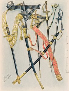 Jacques Marie Gaston Onfroy de Breville dit JOB (1858-1931) - Antrekk til de franske troppene til enhver tid: The arms of the States Majors, Regulation of the Year XII, Private Collection av pseudonym for Onfray de Breville Jacques Job