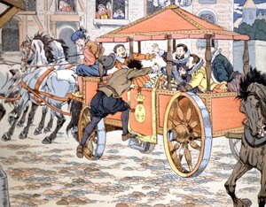 Mordet på Henrik IV, ca. 1900 (illustrasjon) av pseudonym for Onfray de Breville Jacques Job