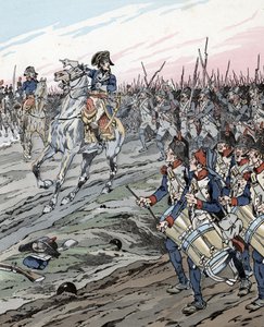 Napoleon Bonaparte under slaget ved Marengo (1800) av pseudonym for Onfray de Breville Jacques Job